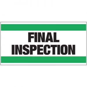 Final Inspection